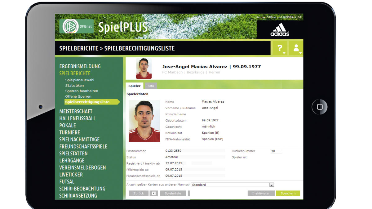 Spielerpass Online Württembergischer Fußballverband e.V.